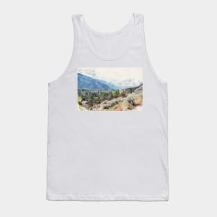 Watercolor Similkameen Valley Scenic View in Summer Tank Top